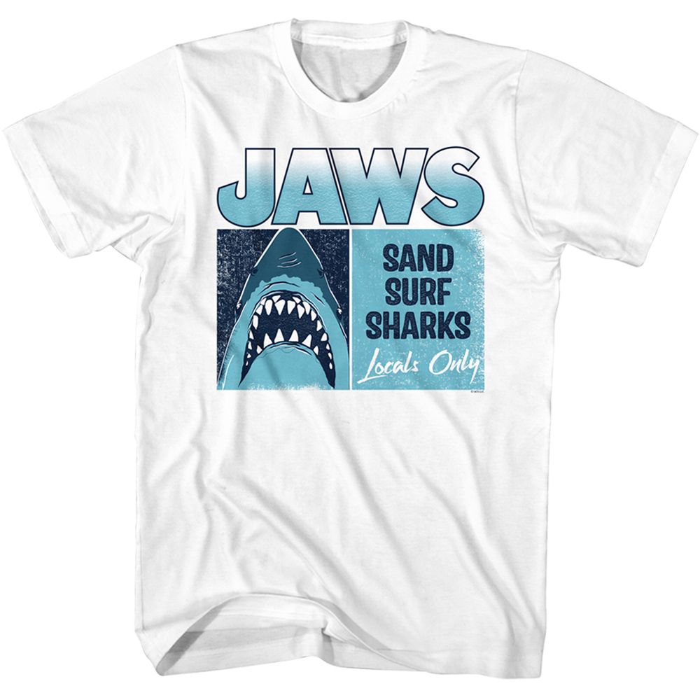 Jaws - Locals Only - Short Sleeve - Adult - T-Shirt - clothing by TeeHivey.com