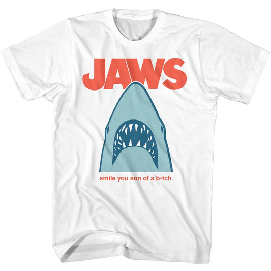 Jaws - Minimal Smile SOB - Short Sleeve - Adult - T-Shirt - clothing by TeeHivey.com