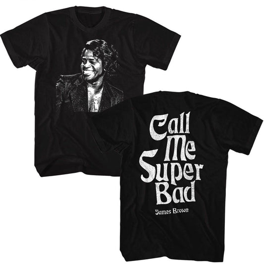 James Brown - Call Me Super Bad - American Classics - Solid Black Adult Short Sleeve T-Shirt