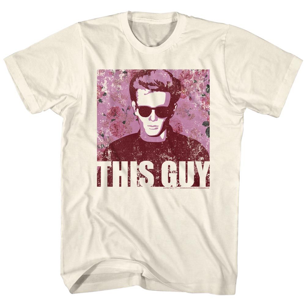 James Dean - Flowery Dean - Short Sleeve - Adult - T-Shirt - clothing by TeeHivey.com
