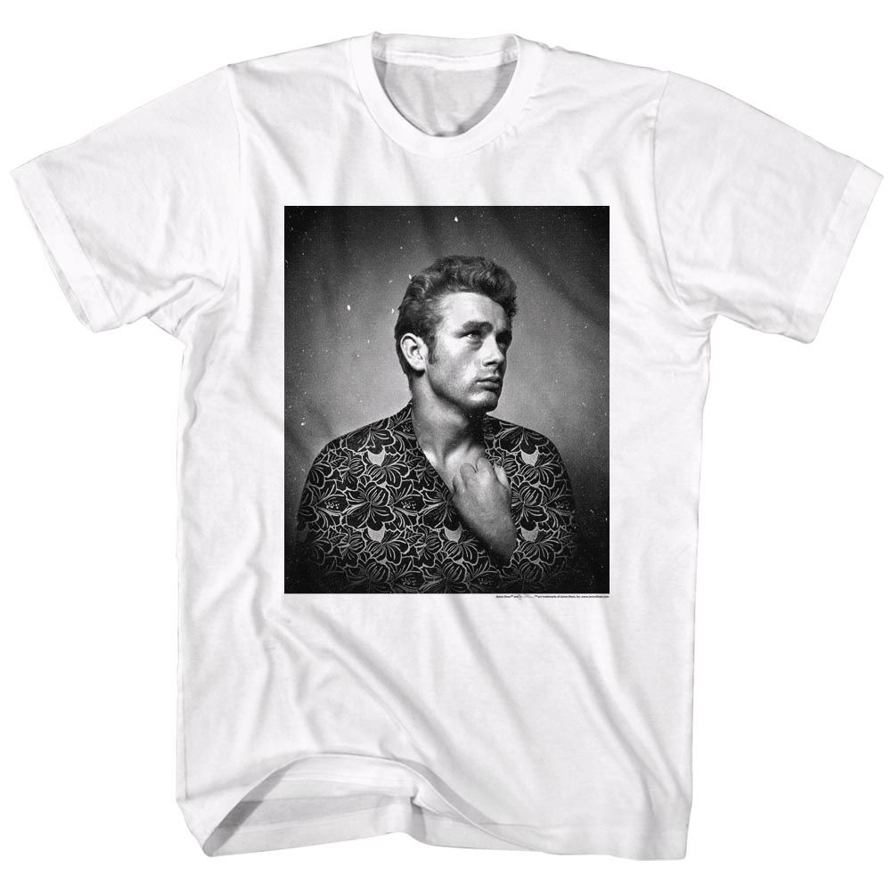 James Dean - Flower Print - Short Sleeve - Adult - T-Shirt - clothing by TeeHivey.com