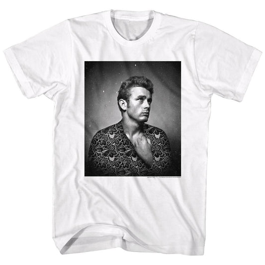 James Dean - Flower Print - Short Sleeve - Adult - T-Shirt - clothing by TeeHivey.com