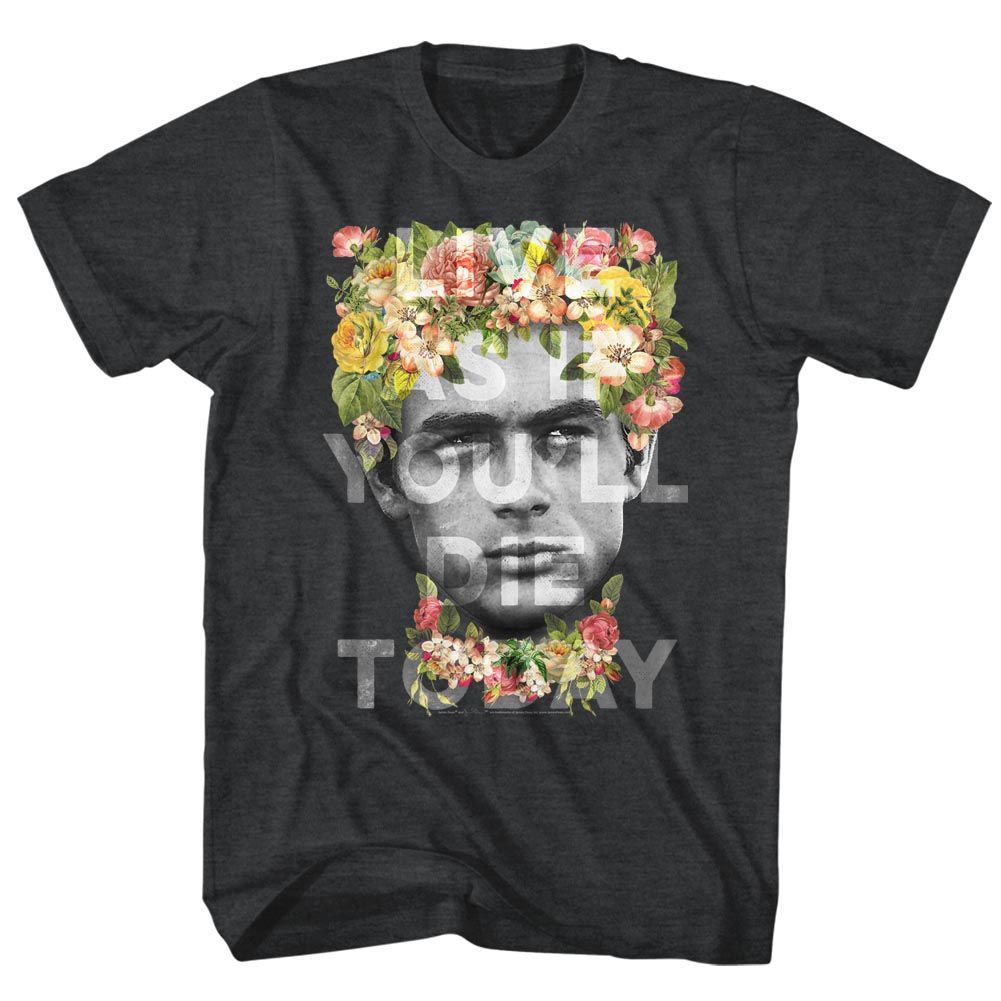 James Dean - Flower Crown - Short Sleeve - Heather - Adult - T-Shirt - clothing by TeeHivey.com