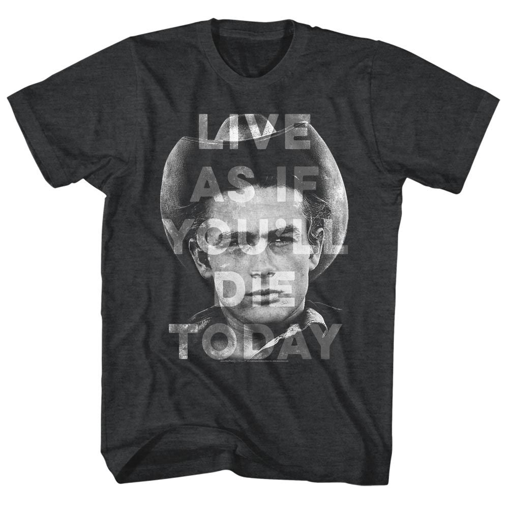 James Dean - Thanks Jim - American Classics - Heather Black Adult Short Sleeve T-Shirt - clothing by TeeHivey.com (Image 1)
