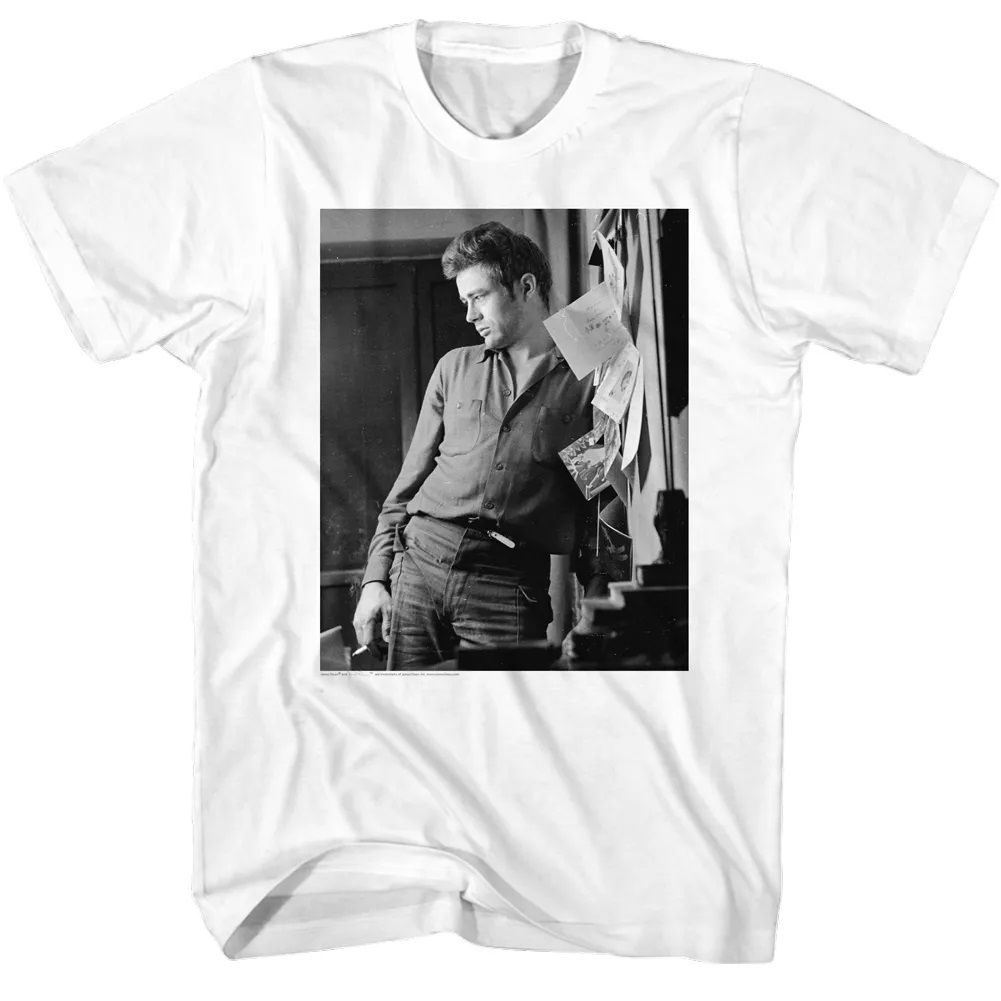 James Dean - Cool Lean 2 - Short Sleeve - Adult - T-Shirt - clothing by TeeHivey.com