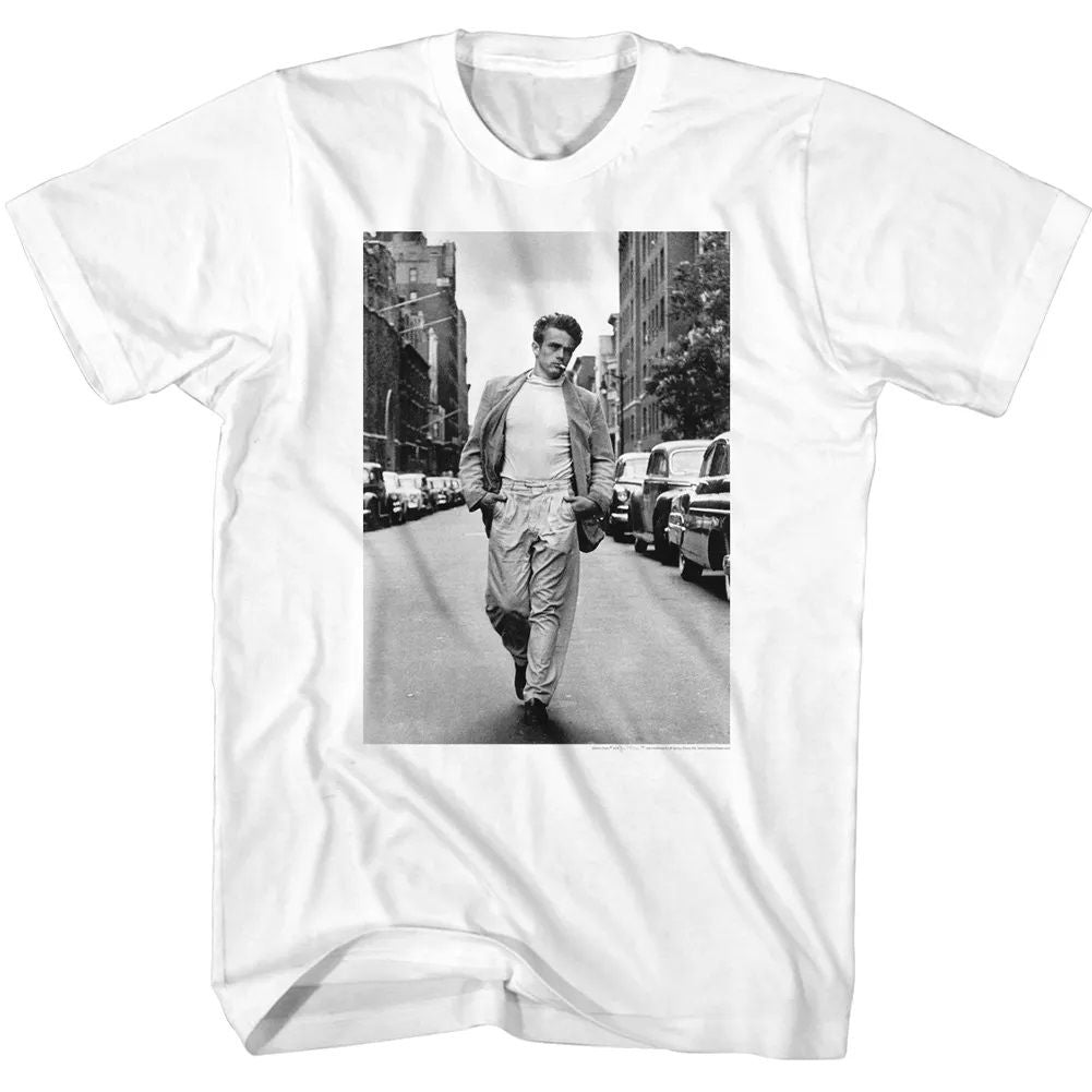 James Dean - Street 2 - Short Sleeve - Adult - T-Shirt - clothing by TeeHivey.com