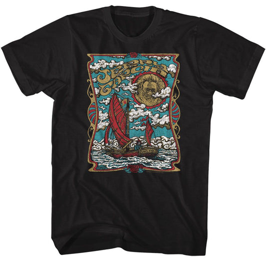 Jerry Garcia - Sans Souci Boat - Short Sleeve - Adult - T-Shirt - clothing by TeeHivey.com