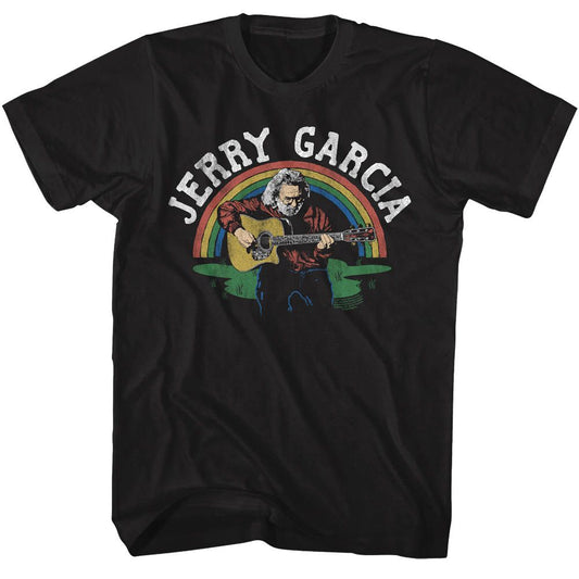 Jerry Garcia - Jerry & Rainbow - Short Sleeve - Adult - T-Shirt - clothing by TeeHivey.com