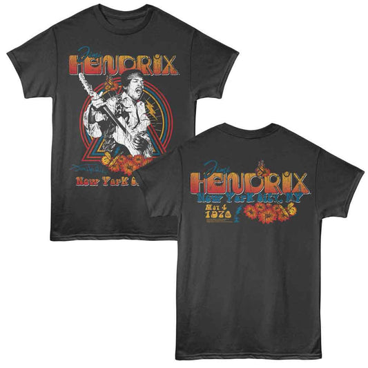 Jimi Hendrix - New York 1970 - American Classics - Gray Solid Adult Short Sleeve T-Shirt - clothing by TeeHivey.com (Image 1)