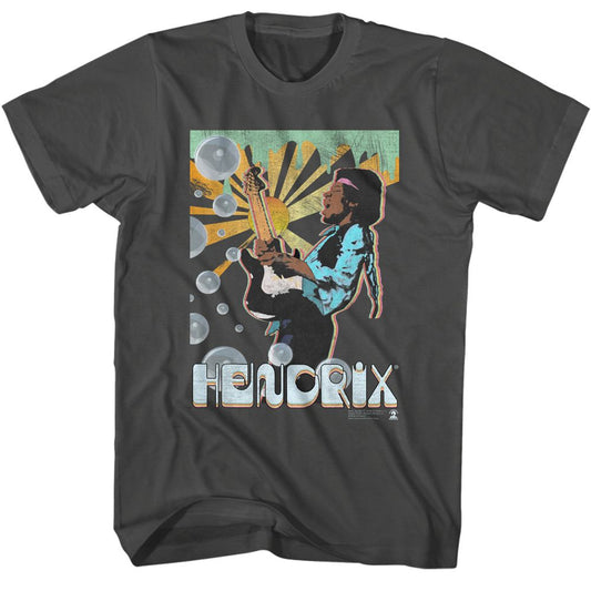 Jimi Hendrix - Bubbles - Short Sleeve - Adult - T-Shirt - clothing by TeeHivey.com