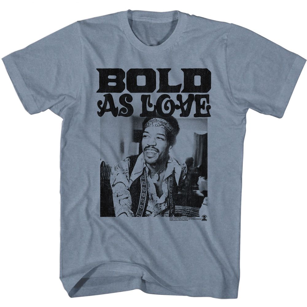 Jimi Hendrix - Bold - Short Sleeve - Heather - Adult - T-Shirt - clothing by TeeHivey.com