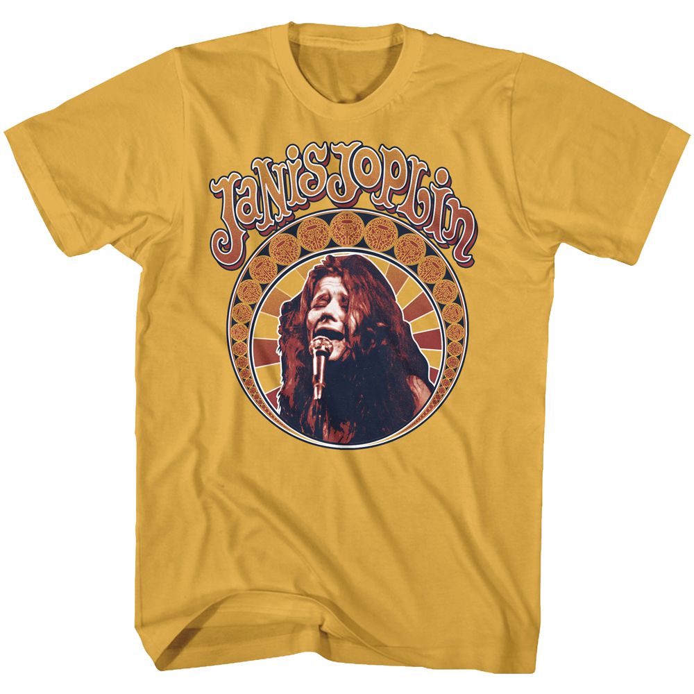 Janis Joplin - Nouveau Circle - Short Sleeve - Adult - T-Shirt - clothing by TeeHivey.com