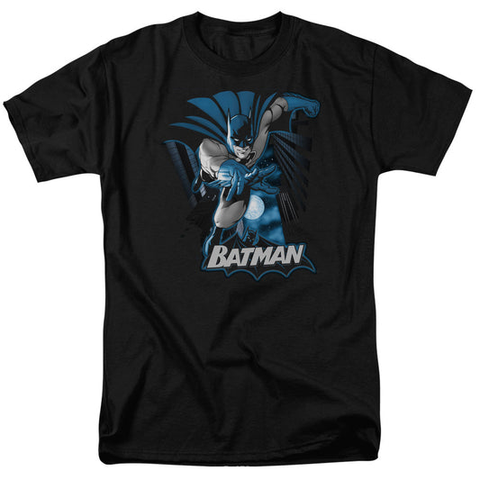 Batman Blue & Gray Mens T Shirt Black
