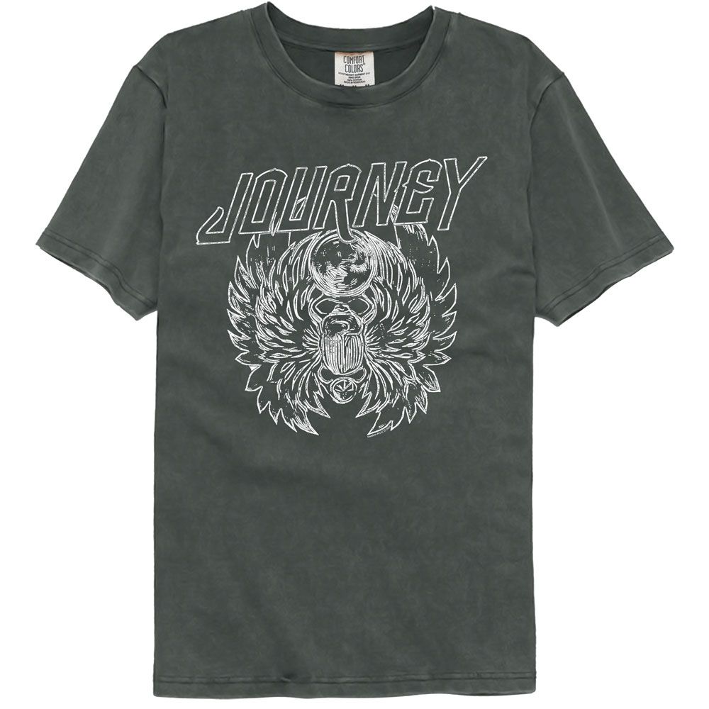Journey - Scarab Lines - American Classics - Solid Gray Adult Short Sleeve Comfort Color T-Shirt (Image 1)