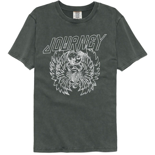 Journey - Scarab Lines - American Classics - Solid Gray Adult Short Sleeve Comfort Color T-Shirt (Image 1)