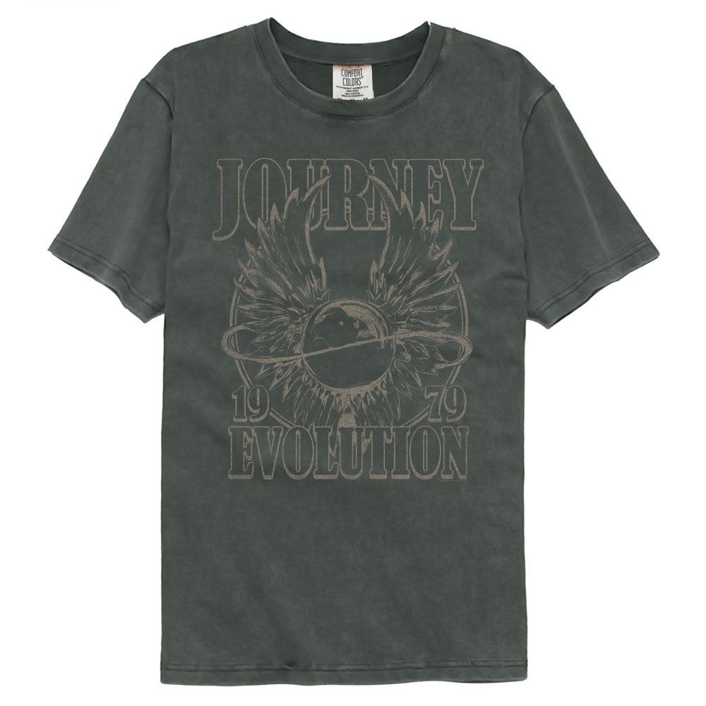 Journey - Evolution 1979 - American Classics - Solid Gray Adult Short Sleeve Comfort Color T-Shirt