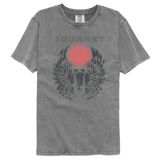 Journey - Monotone Scarab - American Classics - Solid Gray Adult Short Sleeve Comfort Color T-Shirt