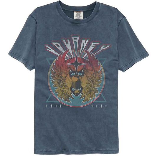 Journey - Stars - American Classics - Solid Blue Adult Short Sleeve Comfort Color T-Shirt (Image 1)