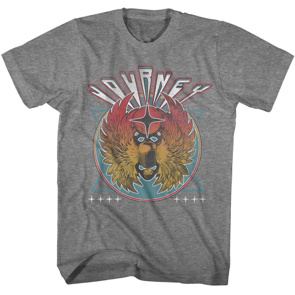 Journey - Stars - American Classics - Heather Gray Adult Short Sleeve T-Shirt - clothing by TeeHivey.com (Image 1)