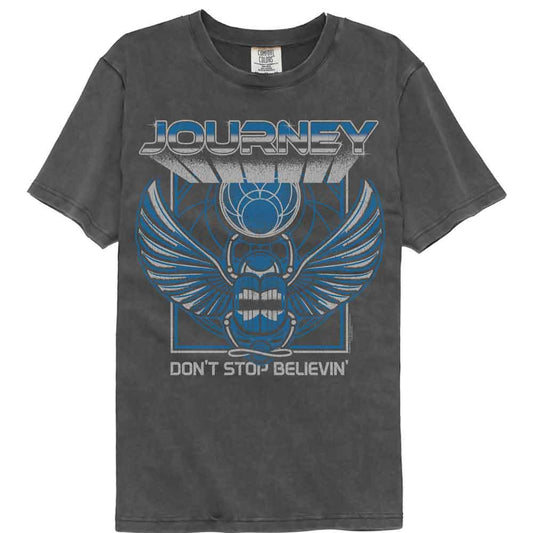 Journey - 3D Text Scarab - American Classics - Gray Solid Adult Short Sleeve Comfort Color T-Shirt