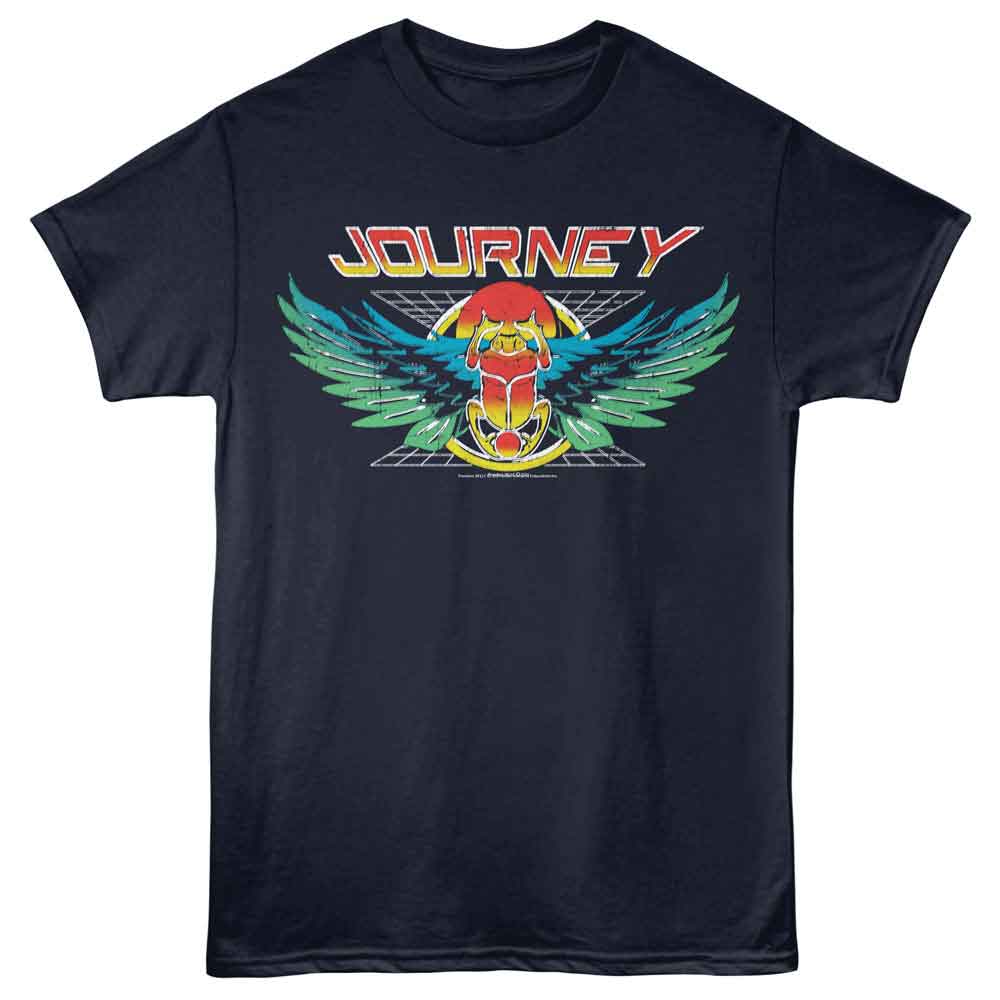 Journey - Scarab Grid - American Classics - Navy Adult Short Sleeve T-Shirt - clothing by TeeHivey.com (Image 1)