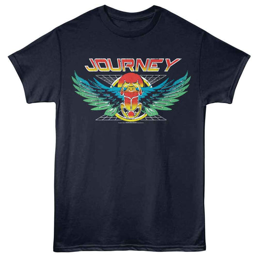 Journey - Scarab Grid - American Classics - Navy Adult Short Sleeve T-Shirt - clothing by TeeHivey.com (Image 1)