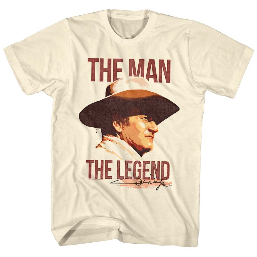 John Wayne - Man Legend - Short Sleeve - Adult - T-Shirt - clothing by TeeHivey.com