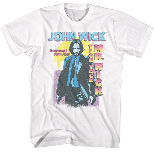 John Wick - Tick Tock Mr Wick Gradient - Short Sleeve - Adult - T-Shirt - clothing by TeeHivey.com