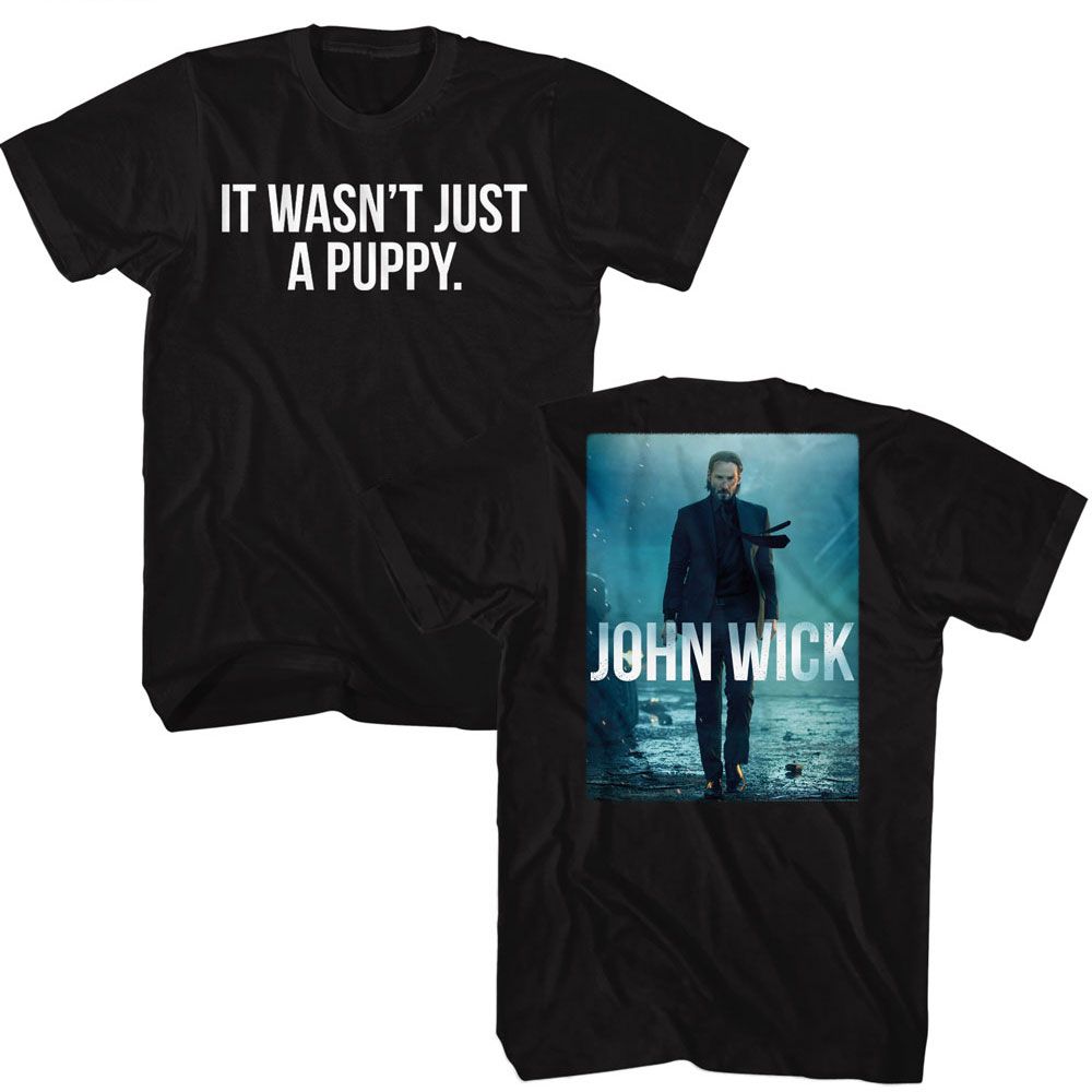 John Wick - Wasnt Just A Puppy Front And Back - With Back Print Adult T-Shirt - clothing by TeeHivey.com (Image 1)