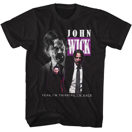 John Wick - Triple Wick - Black Front Print Short Sleeve Solid Adult T-Shirt - clothing by TeeHivey.com (Image 1)