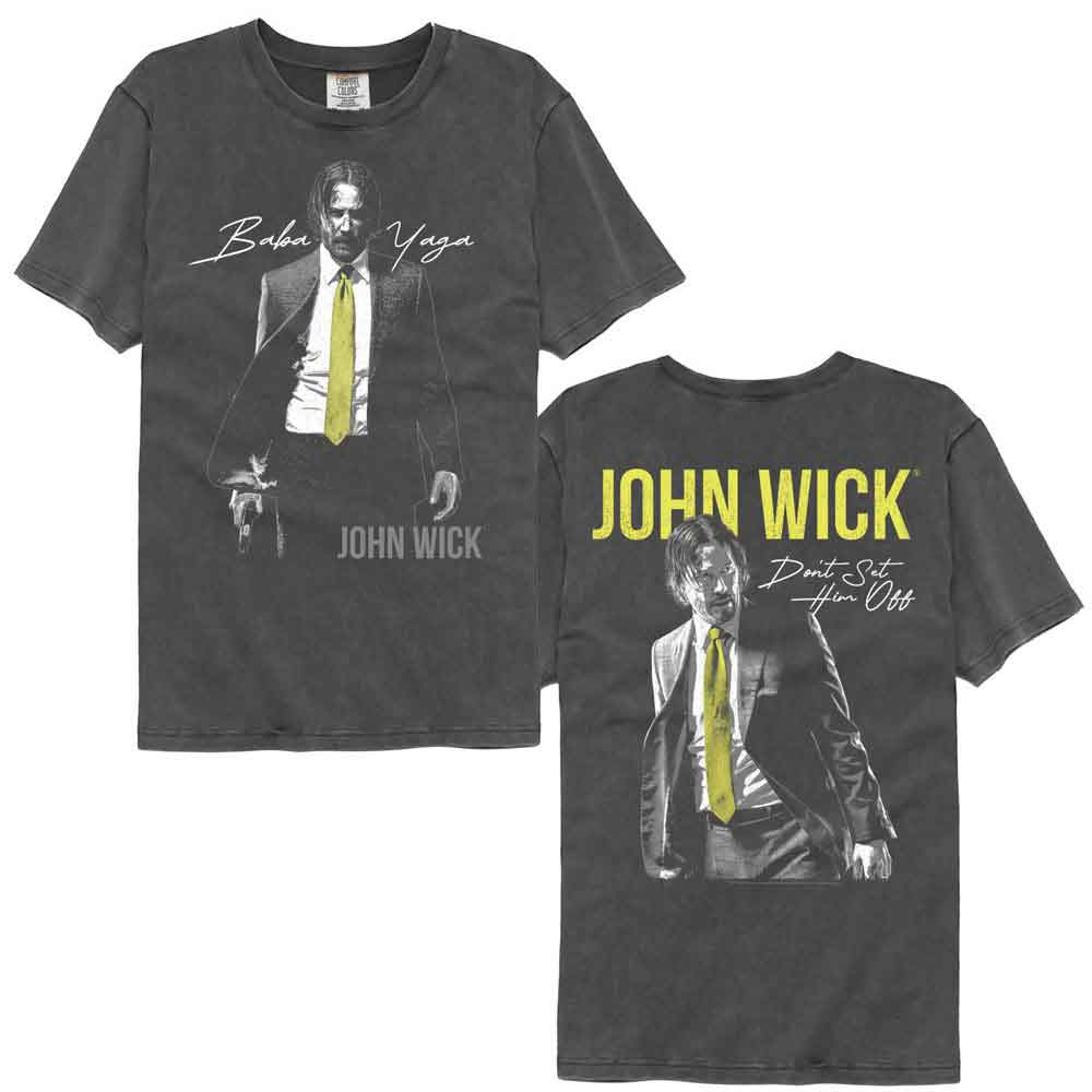 John Wick - Baba Yaga Set Off - American Classics - Gray Solid Adult Short Sleeve Comfort Color T-Shirt