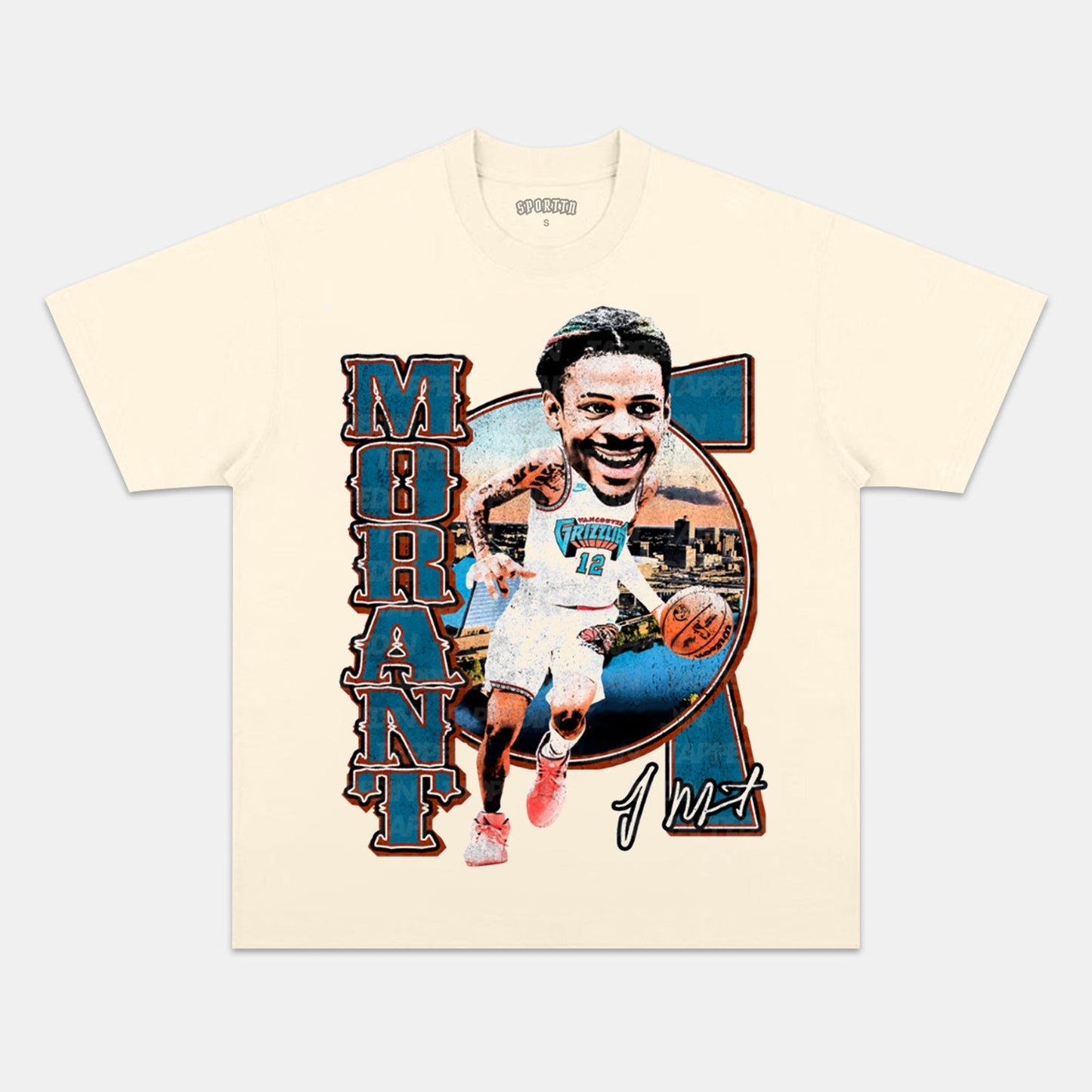 JA MORANT  BIG HEAD TEE - clothing by TeeHivey.com (Image 3)