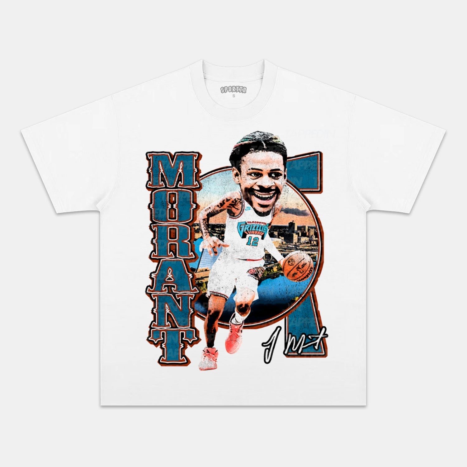 JA MORANT  BIG HEAD TEE - clothing by TeeHivey.com (Image 4)