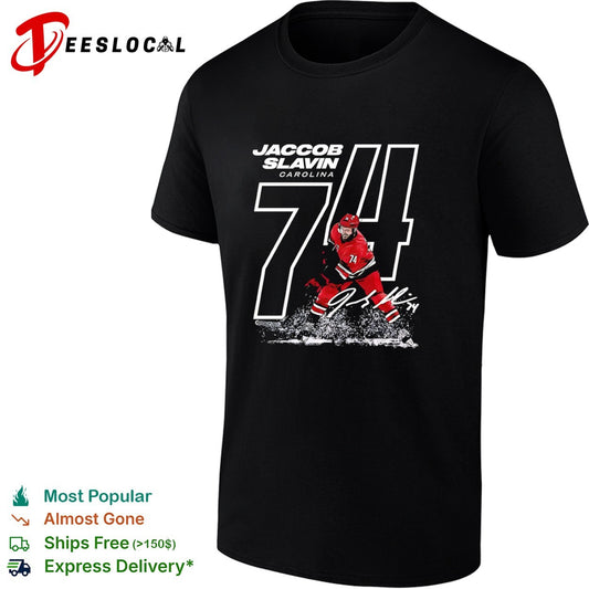 Jaccob Slavin Carolina Hurricanes NHL 74 Signature shirt