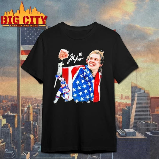 Jack Hughes Golden Goal signature t-shirt