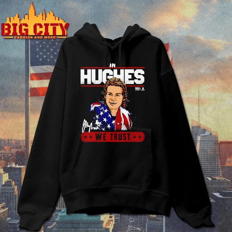 Jack Hughes New Jersey USA Trust Signature T-shirt