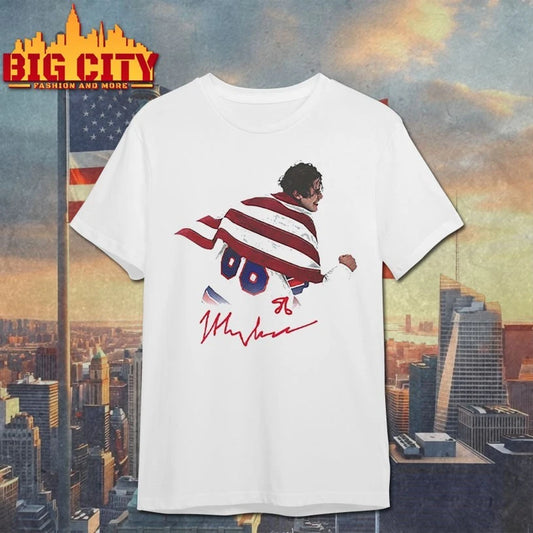 Jack Hughes USA Hockey Golden Goal 2026 Hockey signature t-shirt