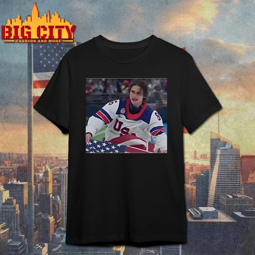 Jack Hughes USA Hockey Photo t-shirt
