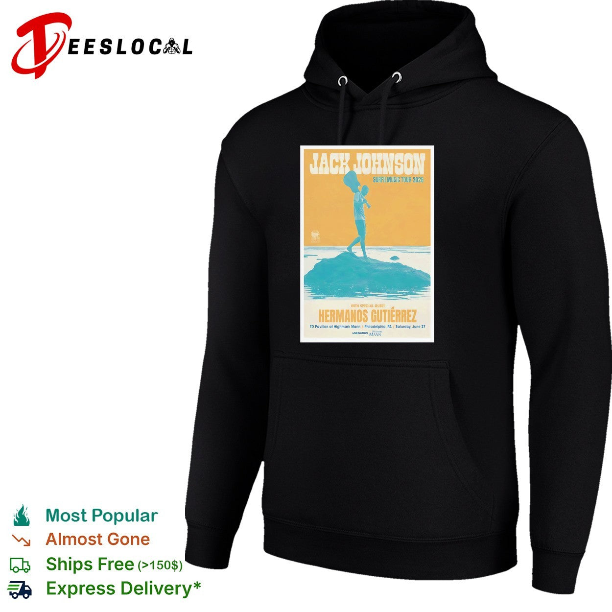 Jack Johnson Sunmoon tour 2026 poster shirt