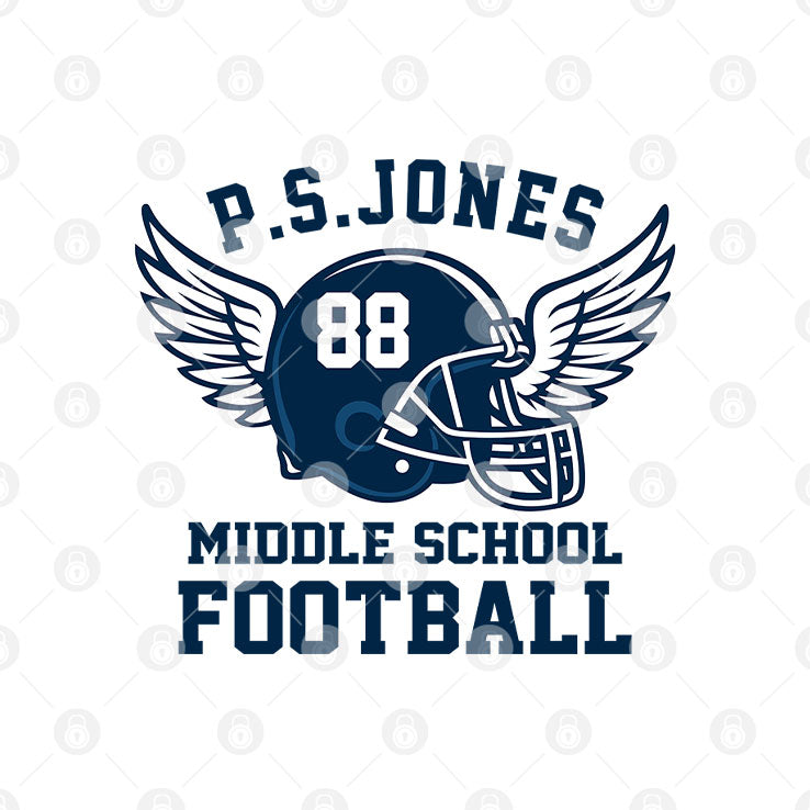Jack O’Neal Tribute Wear P.S. Jones Middle School Football Shirt