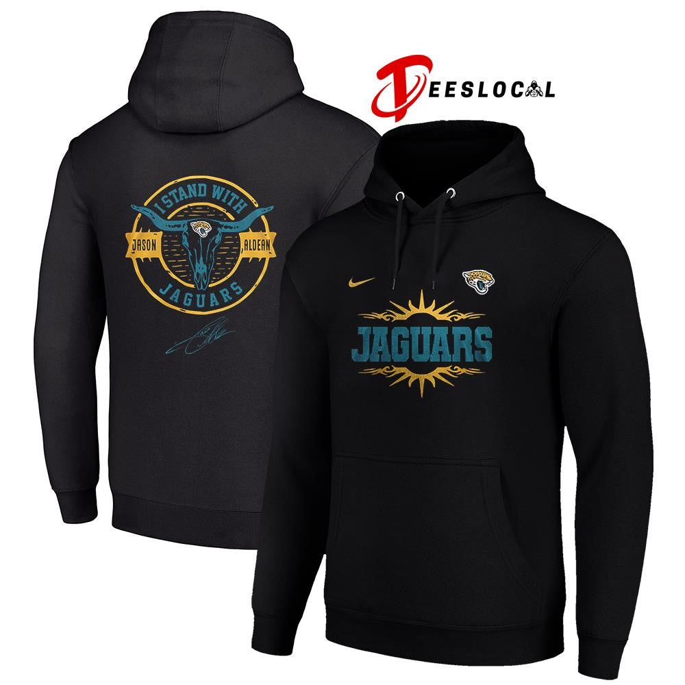 Jacksonville Jaguars x Jason Aldean I stand signature logo shirt
