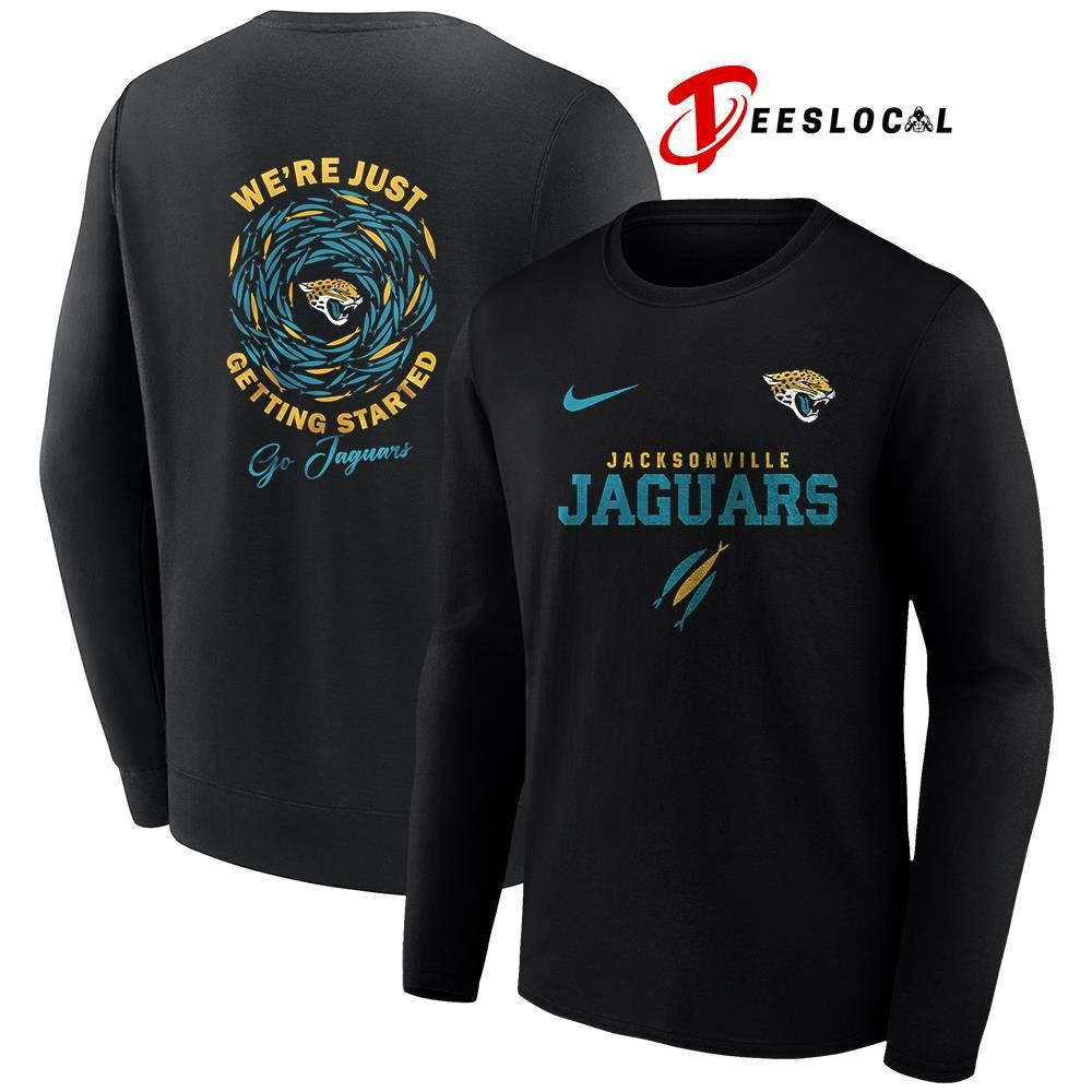 Jacksonville Jaguars x The Chosen we’re just getting started logo shirt