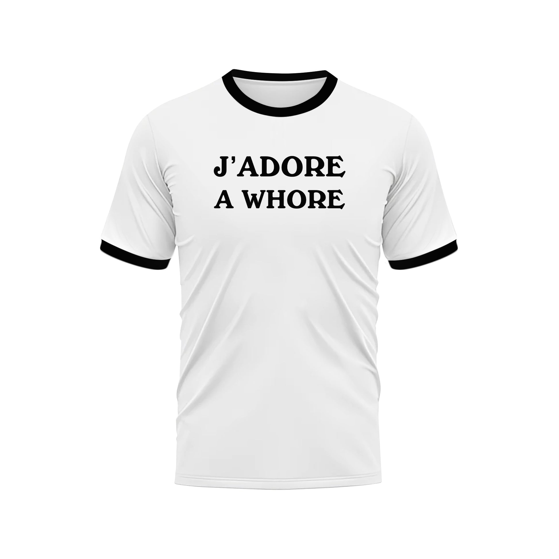 J’adore A Whore Ringer Tee
