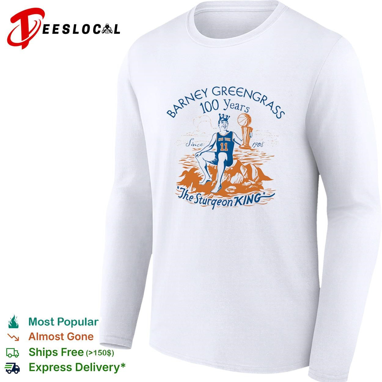 Jalen Brunson Barney The Sturgeon king crown seated rocks trophy since 1908 shirt