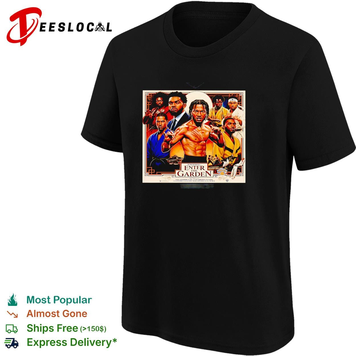 Jalen Brunson Enter the Garden Bruce Lee parody New York Knicks Finals art shirt