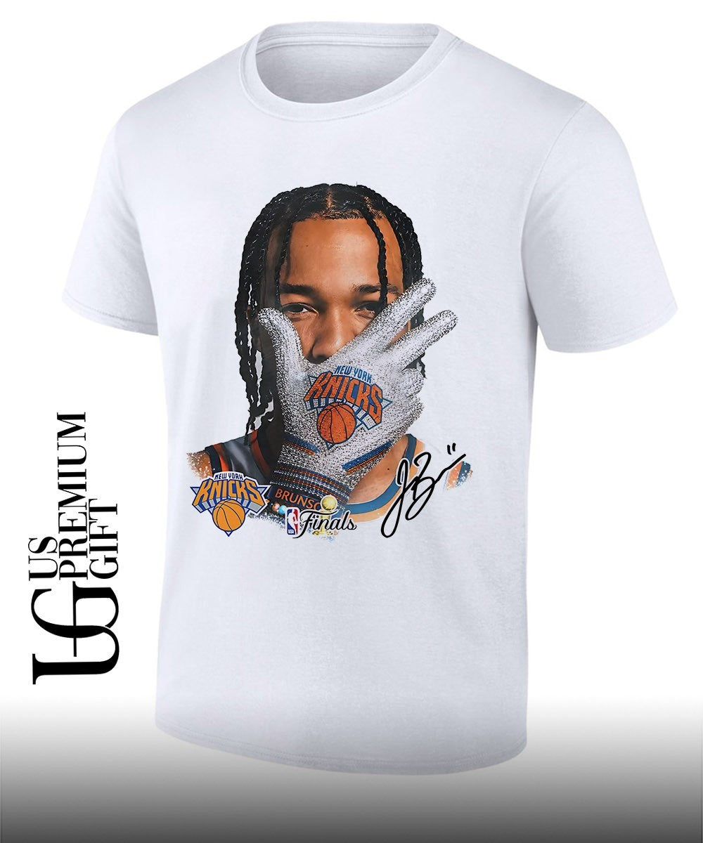 Jalen Brunson Iced Out Glove Knicks finals portrait T-shirt