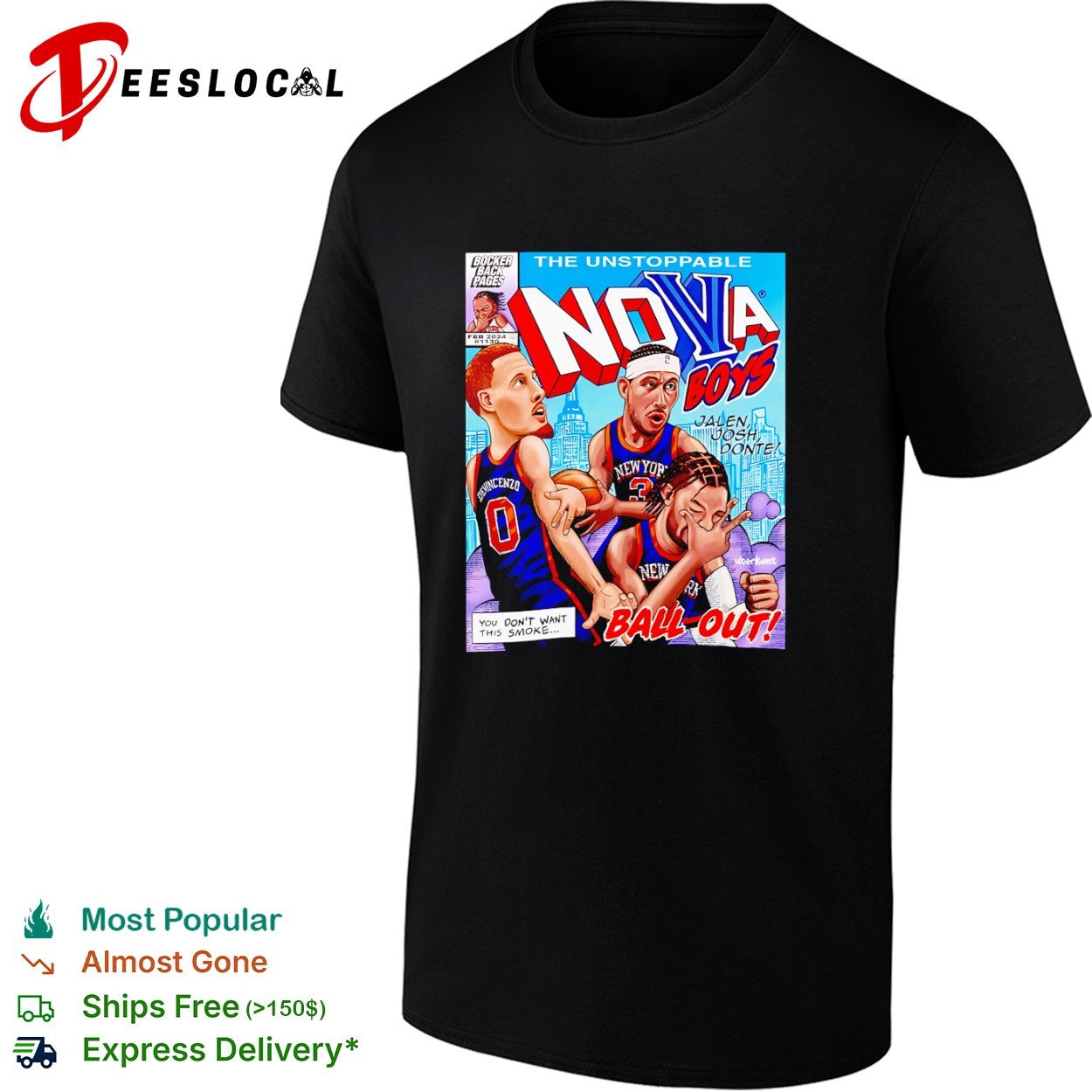 Jalen Brunson Josh Hart Donte DiVincenzo New York Knicks Nova Boys ball out shirt