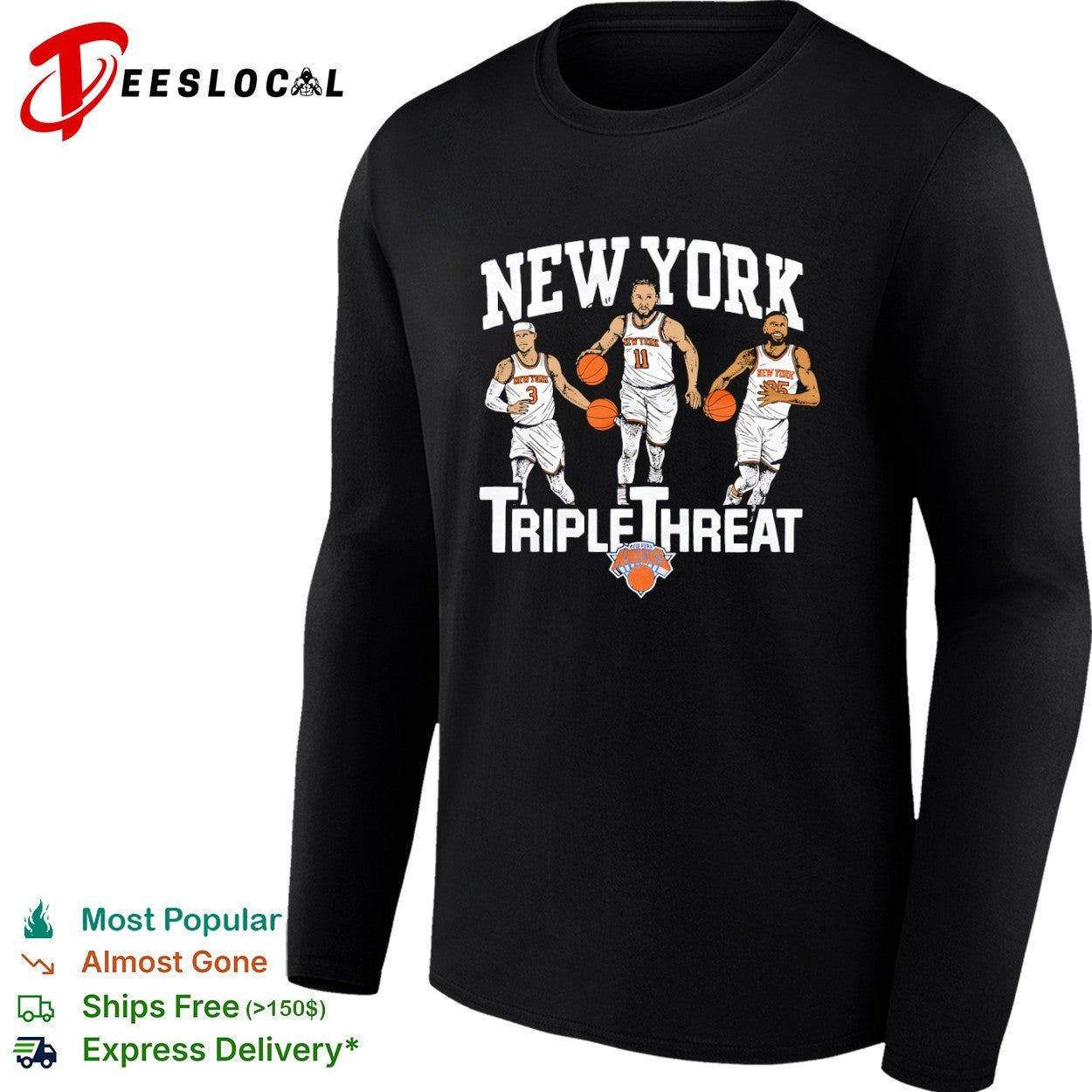 Jalen Brunson Josh Hart Mikal Bridges New York Knicks Triple Threat NBA shirt