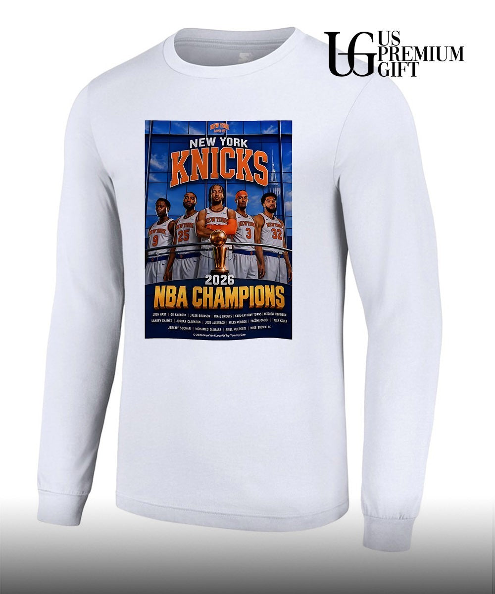 Jalen Brunson Josh Hart OG Anunoby Mikal Bridges Karl-Anthony Towns 2026 Knicks NBA Champions shirt