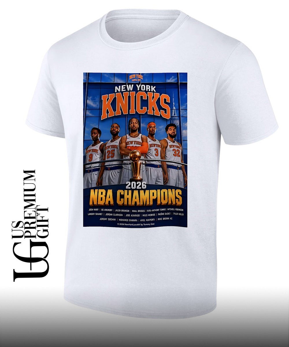Jalen Brunson Josh Hart OG Anunoby Mikal Bridges Karl-Anthony Towns 2026 Knicks NBA Champions shirt